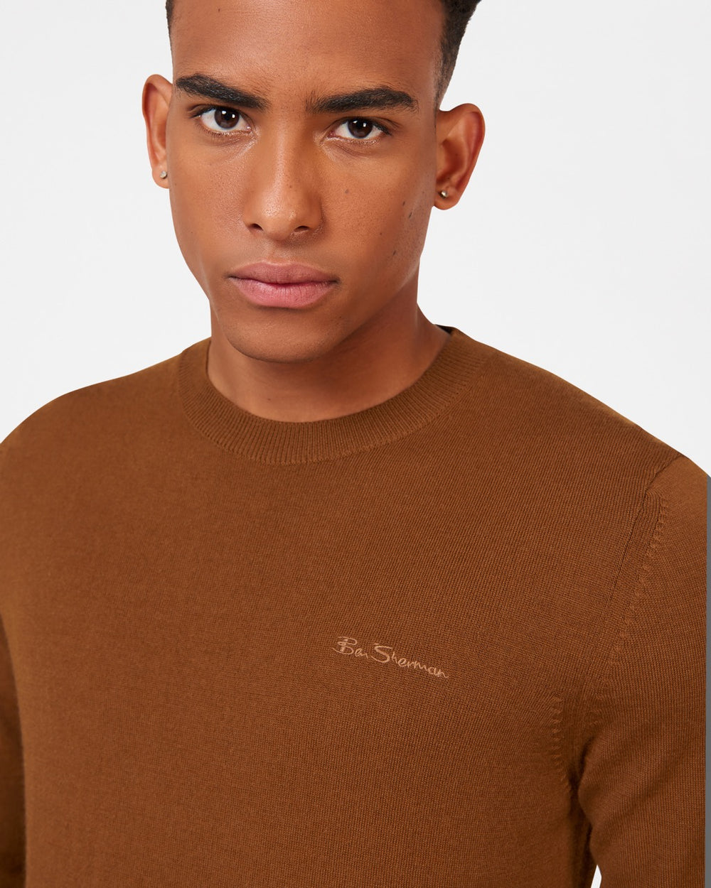 Knitwear Ben Sherman Signature Merino Crewneck Marron | UUL-99595851